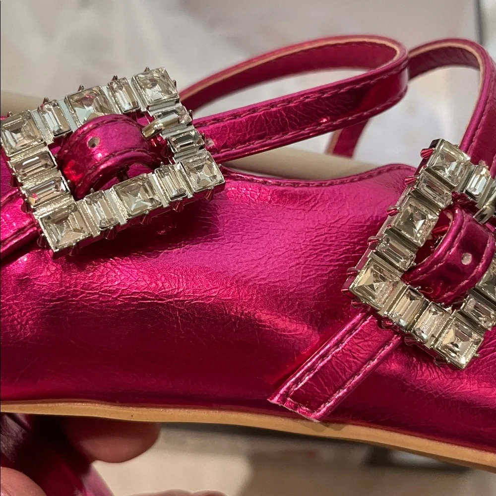 •CAPE ROBBIN• “Selina” Double Strap Mary Jane Heels - Pink // NIB